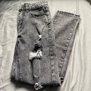SHEIN ripped mom jeans